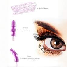 50pcs Disposable Mascara Wands | Nylon Bristle Eyelash Brush S, Unscented Eyebrow Extension Applicator With ABS Plastic Rod, Compatible With Normal Skin - Pink And Black Wand Set, Eyebrow And Eyeshadow Brush - A - View 4