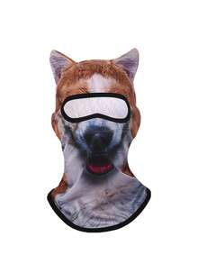 1件/2件創意3D動物臉耳部頭套，中性透氣防曬全臉面罩，適合戶外跑步、騎單車、釣魚、徒步 - 款式1 - 查看 6