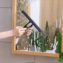 1 pieza Herramienta de limpieza de baño de acero inoxidable, adecuada para baño, azulejos, espejos, puertas de vidrio de coche, rasqueta de ducha, cepillo de limpieza de baño, rasqueta de ventana, rasqueta de puerta de vidrio, limpiador de ventanas, rasqueta de piso - multicolor - Ver 3