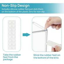 Vtopmart Stackable Storage Drawers, Acrylic Organizer With 24 Non-Slip Mats, Bathroom Organizer For Changing Table, Bathroom (5 Pack: Wide + Tall + Small) - 4-pack-height - View 6