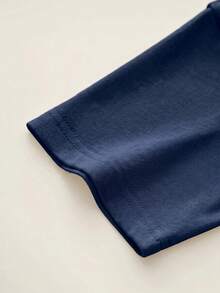 Women T-Shirts - Blue and Black - View 4