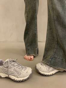 Women Chunky Shoes - Grey - View 3