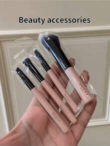 Elegantes süßes rosa Mode-Make-up-Pinselset mit tragbarem Aufbewahrungseimer, praktischer integrierter Aufbewahrungsbox, praktisches tägliches Reise-Beauty-Tool, luxuriöses kleines Geschenk für Make-up-Enthusiasten und Freunde GUCCI-GIFT-25 - Pink - Übersicht 8