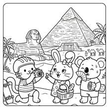 GDTME Cozy Travel Coloring Book, Cute Cartoon Animal Travel Scenes, Including Koala, Rabbit And Squirrel Picnic And City Landmark Illustrations, Suitable For Hand Coloring, Aesthetic Photo Props, Daily Stress Relief And Leisure Time - Coloring Book - View 11