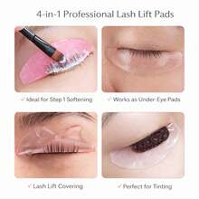 Eyelash Perm Pads, Eyelash Perm Shields Flat, Ultra-Thin And Sticky, Suitable For The First Step Of Eyelash Perming, Multi-Purpose As Eye Patches Or Eyelash Tape, Suitable For Beauty Salons - Clear - View 2