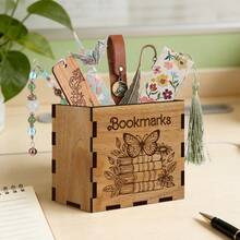 This Single Wooden Storage Box Is Designed For Bookmarks, Decorations And Ornaments. This Multi-Functional Small Organizer Is A Great Gift For Book Lovers And Also Suitable For Shopping Holidays And Home Goods Discounts - Multicolor - View 1