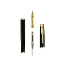 Premium Black Metal Pen – A High-End Gift For Business Meetings; A Smooth-Writing, Unisex Fountain Pen; Suitable For Students, Teachers, And Office Use; Takes Replaceable Ink Cartridges - Fountain Pen - View 6