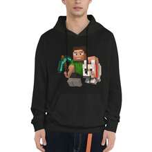 Men's Hoodie - Black Sweatshirt With Pockets | Men's Clothing For Fans, Thick Sweatshirts, Hoodie, Sweatshirts & T-Shirts S - 白色 - 查看 2