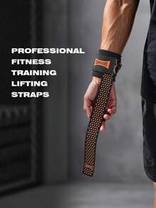 GOUNOD 1 Pair Adjustable Wrist Support Strength Training Lifting Straps, Suitable For Pull-Ups, Deadlifts, Stable Wrist Support And Palm Guard, Gym Strength Training Accessories. - Multicolor - View 9