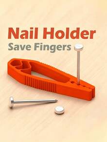 1 Set Premium Nail Fixing Tool, Sturdy Plastic Construction, Ergonomic Grip Design With Anti-Slip Ribs, Multi-Size Nail Slots For Hammering, Finger Guard Nail Guide, Suitable For DIY Enthusiasts, Woodworkers And Home Renovation - A - View 1