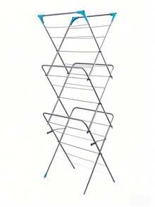 Three-Layer Foldable Drying Rack With Stable Support Frame, Multi-Rods For Large-Capacity Drying, Foldable To Save Space, Suitable For Clothes And Bed Sheets, Delivers Good Ventilation For Quick Drying - View 9