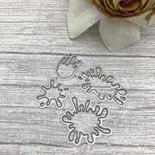Troqueles de metal con efecto color blooming para kit de creación de tarjetas, troquelado de papel, máquina de scrapbooking, plantillas y bolsillos de almacenamiento, suministros - blanco plateado - Ver 7