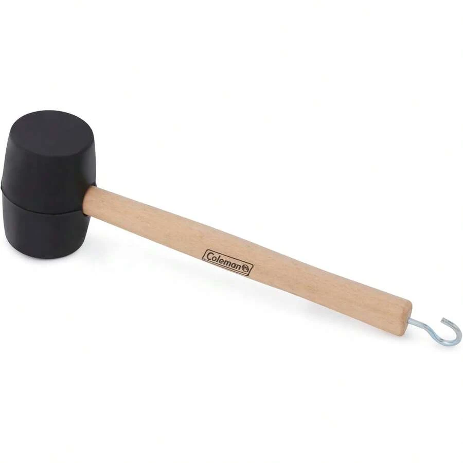 Coleman Rubber Mallet With Tent Peg Remover Hook, Double-Sided Mallet Head Made Of High-Impact Rubber, Great For Camping, Tailgating, Carpentry, Variant 1 - 均碼 - 查看 1