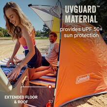 Coleman Skyshade Portable Sun Shelter, Easy Setup With Pre-Attached Poles, Canopy Provides Cover From Sand & Sun, Great For Beach, Park, Tailgating, Variant 2 - 無PFAS(新版本) - 查看 4