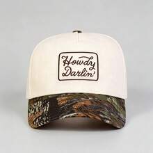1件 K2k 雙色「Howdy Darlin'」刺繡字母女款可調節帽子,防紫外線遮陽帽,適合日常休閒、派對、旅行,假期禮物,送給媽媽與愛人的最佳禮物 - 彩色 - 查看 7