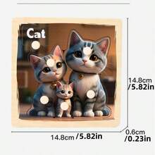 Wooden Traffic Animal 3D Inlay Puzzle Board, Shape Matching Educational Toy For Toddlers And Young Children, Early Learning - Multicolor - View 4