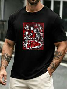 Five Deadly Venoms Graphic T-Shirt For Men, Summer, High Quality Fabric, High Impact Print, Street Hip-Hop Style, Breathable. - Black - View 2