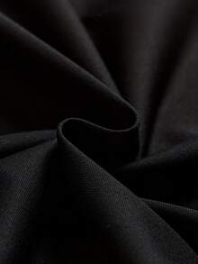 Un conjunto de manga corta para mujer, elegante e casual, , fabricado con material suave y transpirable, ideal para el ocio - negro+negro - Ver 5