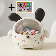 Cute Bunny Storage Box Gift For Girls, Kawaii Organizer With Dome Lid For Hair Accessories, Clips, Headbands And Bows, Large Capacity Dustproof Desktop Container For Bedroom Vanity, Birthday Gift For Daughter - View 8