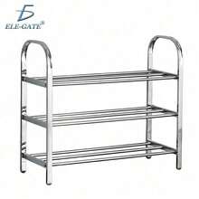 Metal Shoe Organizer Rack, Adjustable Shoe Rack Without Tools, Storage For Sneakers, Boots, Heels For Bedroom, Hallway, Closet - Multicolor - View 1