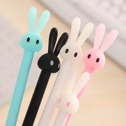 Bolígrafo de gel neutro Rabbit-Kun de dibujos animados, bolígrafo de firma de conejo de orejas largas lindo, bolígrafo de agua creativo para estudiantes