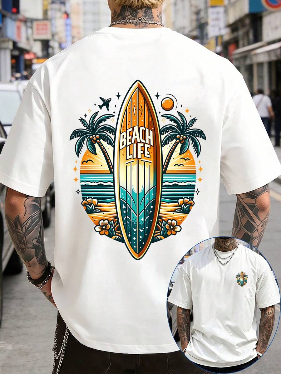 Men Outdoor Tees & Tanks - White - View 1