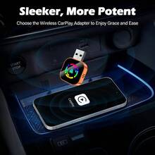 محول لاسلكي ل- CarPlay، محول لتحويل CarPlay/Android Auto من سلكي إلى لاسلكي، حجم صغير، تحكم مستقر وبدون تأخير، بدون بطارية - Q1AS - مشاهدة 3