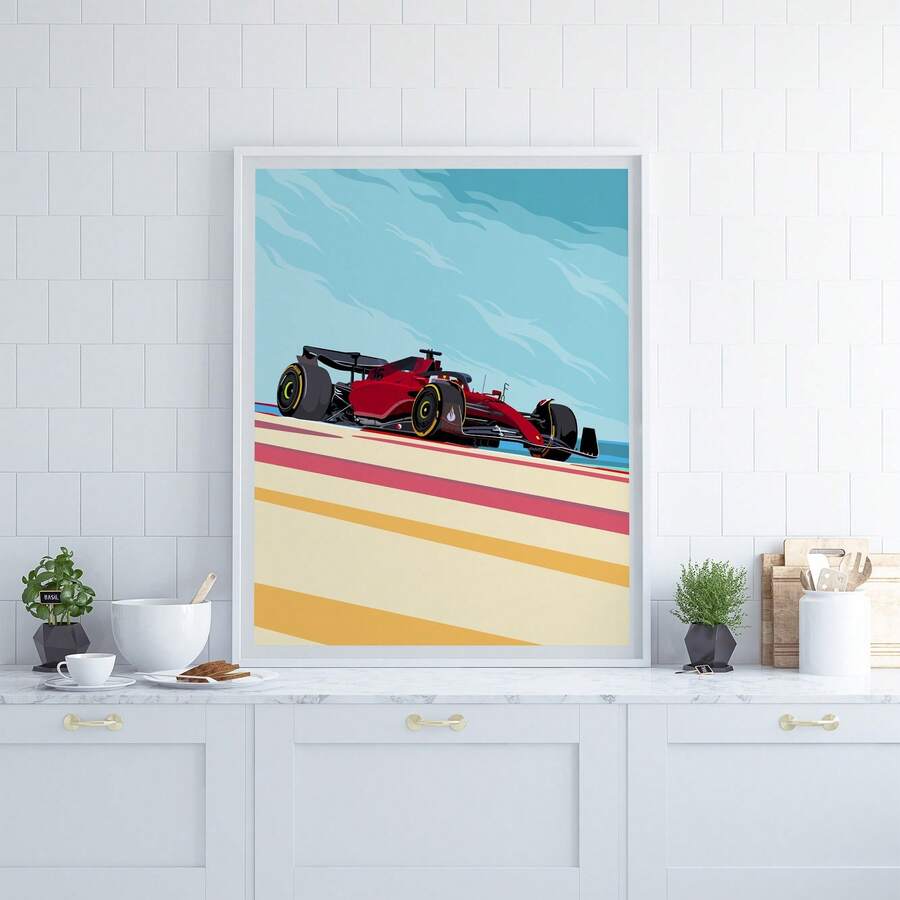 Racing Poster, Formula Racing Decor, 2022 Formula Racing Poster, Formula Racing Gift, Gift For Formula Racing Fans, Suitable For Living Room Decoration, Unframed - No Frame - View 1
