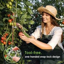 50pcs Tomato Clips, Plastic Mesh Plant Support Clips For Climbing Plants, Reusable Clips For Garden, Suitable For Supporting Grape, Tomato Vines And Vegetable Plants, Help Plants Grow Upright And Healthy - Multiple Styles - View 10