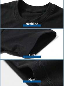 Unisex Casual Printed T-Shirt (Sunrise Horizon Art) - Black, Short-Sleeved, Crew Neck, Summer Essential, Relaxed Fit. | T-Shirt With Inspirational Quote | Comfortable For Everyday Wear - 黑色 - 查看 3