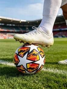 1pc Size 5 Football For Team Sports, Suitable For Adults, Students, Youth Training, PU Material Multi-Color Football, Beach, Grass, Concrete, Indoor And Outdoor Universal Football - Multicolor - View 4