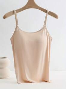 Soft, Comfortable And Very Stretchy Tank Top With Built-In Bra Cups; Stylish And Easy To Wear, Both As An Undergarment And An Outer Garment. - 混合色 - 1 - 查看 3