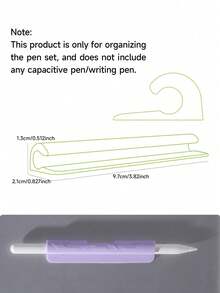 1pc Silicone Stylus Pen Holder, Adhesive-Backed No-Drill Stylus Pen Fixer, Tablet Touch Pen Anti-Loss Pen Stand, Suitable For Tablet/Phone Case/Laptop/Office Study Accessories, Multiple Colors Available - Multicolor - View 10