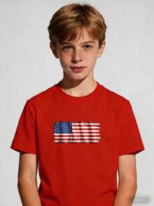 Vintage American Flag Pattern With Distressed Effect, Illustration Of The Patriotic American Flag, Flag Material With Distressed Effect, High Sublimation Design - 寶藍色 - 查看 6