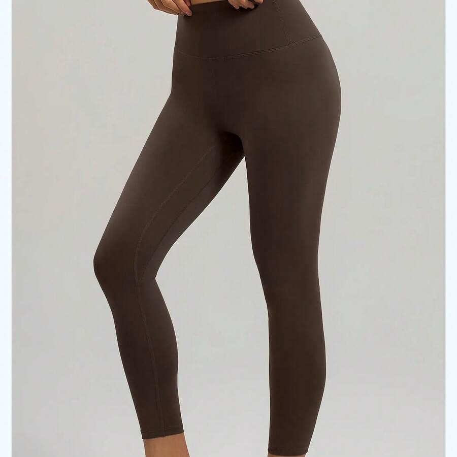 High-Waisted Straight-Leg Sports Leggings With Tummy Control | Shaping, Comfortable And Lightweight - Bronze - View 1
