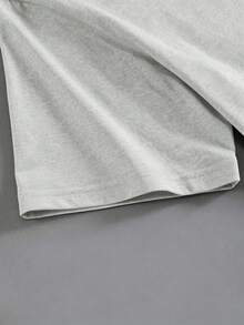 100% Cotton Crew Neck Printed Short-Sleeve T-Shirt, New Summer Clothing For Women, Stylish Relaxed Casual Top - Light Grey - View 4