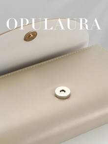 OpulAura 復古純色手拿包，百搭小手提包，時尚 PU 女款包，適合婚禮、派對、舞會、晚餐及其他場合 - 杏色 - 查看 8