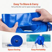50.8 Mm X 30.48 M Backwash Hose, PVC Hose With Clamps, Cam Hose, Aluminum Fittings For Wastewater Treatment Pumps, Water Transport, Blue - 2.0inch 100ft - 查看 5