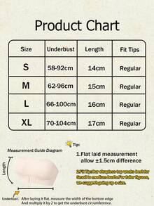 Mystèrelle Women's Front-Closure Strapless Bra, Removable Padding, Wire-Free Bandeau Tube Bra, Adjustable Non-Slip Rubber Strip Bra - Beige - View 8