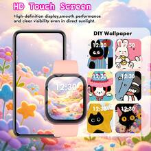 1 buah Jam Tangan Pintar Anak Unisex dengan Tali Silikon Lembut, Layar Sentuh Besar, Dilengkapi Kamera, Stopwatch, dan Fungsi Kalender, Gaya Sporty, Cocok untuk Pemakaian Sehari-hari, Hadiah untuk Anak-anak - MultiWarna - View 4