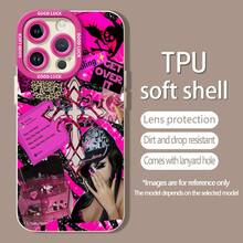 Collage emo de  rosafunda de teléfono Fundas compatibles con ,Apple,VIVO,OPPO,,, y Honor.Fabricadas en silicona TPU,ofrecen protección contra golpes y caídas. - Blanco - Ver 4