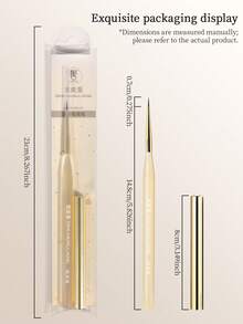RS NAIL 3Pcs Nail Art Painting Brush Set With Cap, Nail Art Brush For Painting Flowers, Fine Pointed Tip, DIY Manicure Tool, Perfect For Beginner Nail Drawing & Decoration - Champagne - View 9