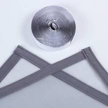灰色拉鍊式窗戶蚊帳，自黏式魔鬼氈，免鑽孔安裝，高透視細網，客製尺寸家用窗戶防蟲紗窗 - A - 查看 7
