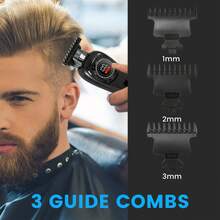 Hatteker 1pc Electric Hair Clipper For Men, Home Use Hair Trimmer, Hair Carving, Salon Haircut, LCD Digital Display Electric Hair Clipper - View 10