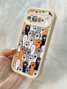 TJ147 Adorable Cat Paws Fully Enclosed For Drop Protection And Slip Resistance Features Angel Eye TPU Soft Case For  A38 A18 A15S A16S A17K A54 A58 A5i A5 Pro A5X A60 A74 A79 A57 A78 A35 A53 Find X8 Reno7 10 12 11 13 14 Pro 4F 11F 12F 12FS 13F 14F 4Z 5Z 6Z 7Z 8Z For Redmi 12 13 9C 10C 12C 13C 14C Note 9 10 11 12 13 14 Pro 10S 11S 12S 14S For Poco M6 M7 X7 For Honor X9C Magic7 Lite For Galaxy S26 Ultra For Pixel 7 For  V30 Lite For  Phone Case - 白色 - 查看 4