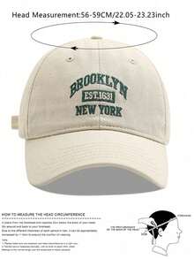 BONNY BOOM 1/2/3件刺繡字母 BROOKLYN EST.1631 NEW YORK 棒球帽，女款卡車帽，男款可調節尺寸帽子，輕量防曬帽，多功能棒球帽，適合夏季戶外運動、日常穿著、海灘派對、旅行度假，中性款，Y2K風格，送給朋友、返校、萬聖節、聖誕節、婚禮、母親節、父親節、老師、學生的完美禮物 - 彩色 - 查看 9