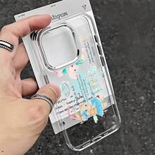 Shockproof Case Made Of Eye-Catching Glossy TPU Material, Scratch-Resistant And With Camera Protection. Viral Influencer Design With Delicate Cartoon Graphics And A  Youth Style. Compatible With IPhone 11-17 Pro Max, X/XS Max. - Transparency - View 4