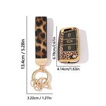 2PCS New Leopard Print TPU Soft Shell Car Key Cover + Leopard Print Leather Rope Keychain, Multiple Styles Available, Suitable For Various Scenarios, Minimalist Business Style, Scratch-Resistant, Anti-Drop + 0.1mm Ultra-Thin Ultra-Quiet | 3-Button Folding Precise Fit For Compatible Models (Includes Installation Screwdriver), Anti-Drop, Wear-Resistant, Portable Design, 360° Signal Protection, Anti-Fingerprint Coating, Long-Lasting Like New [Please Check Detail Page For Compatible Models] - Leopard Print #10 - View 5