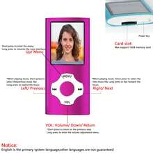 Reproductor MP3 MP4 portátil multifuncional con reproducción de video, radio FM, pantalla LED, ranura Micro SD, batería de polímero de litio de 150mAh, cable USB & auriculares incluidos, sin tarjeta SD - Multicolor - Ver 8