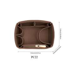 18pcs Felt Organizer Insert Liner For Picotin 22, High Quality Large Capacity Inner Bag, Handbag Organizer (Brown) - Brown - View 8